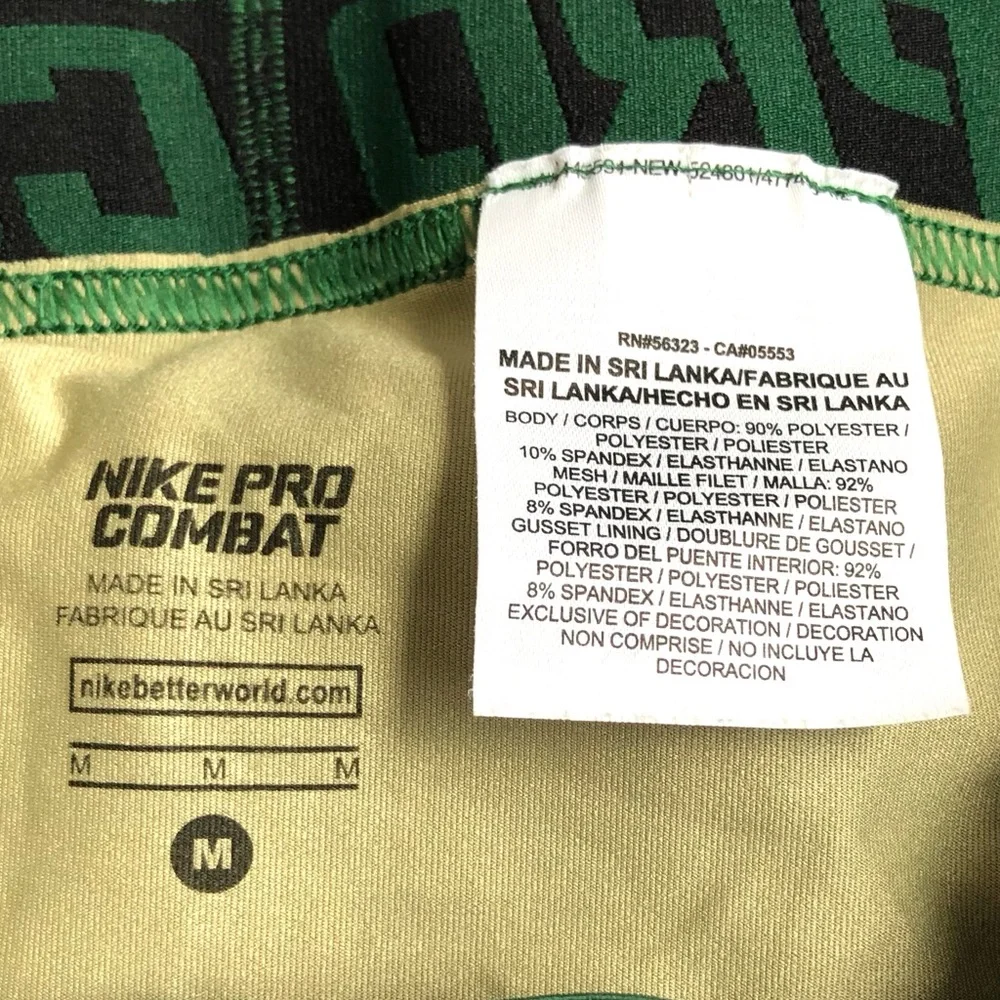 Nike Pro Combat Dri-Fit Green / Tan Digital Camo Compression Shorts Size Medium